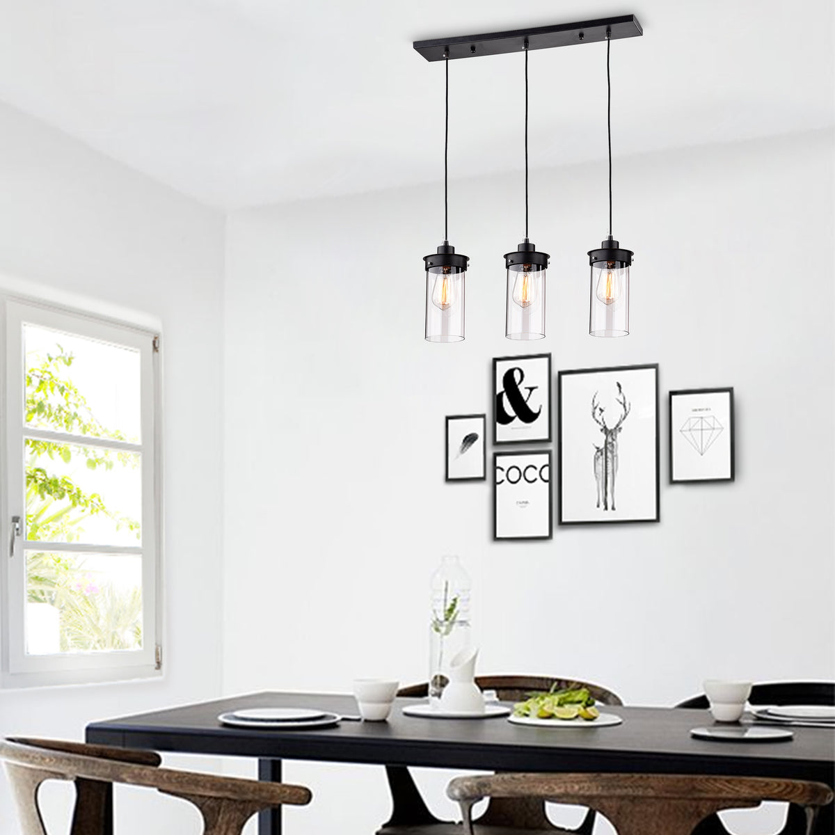 Cahya 3-Light Kitchen Island Pendant