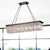 Hakan 8-Light Rectangular Crystal Chandelier - Black