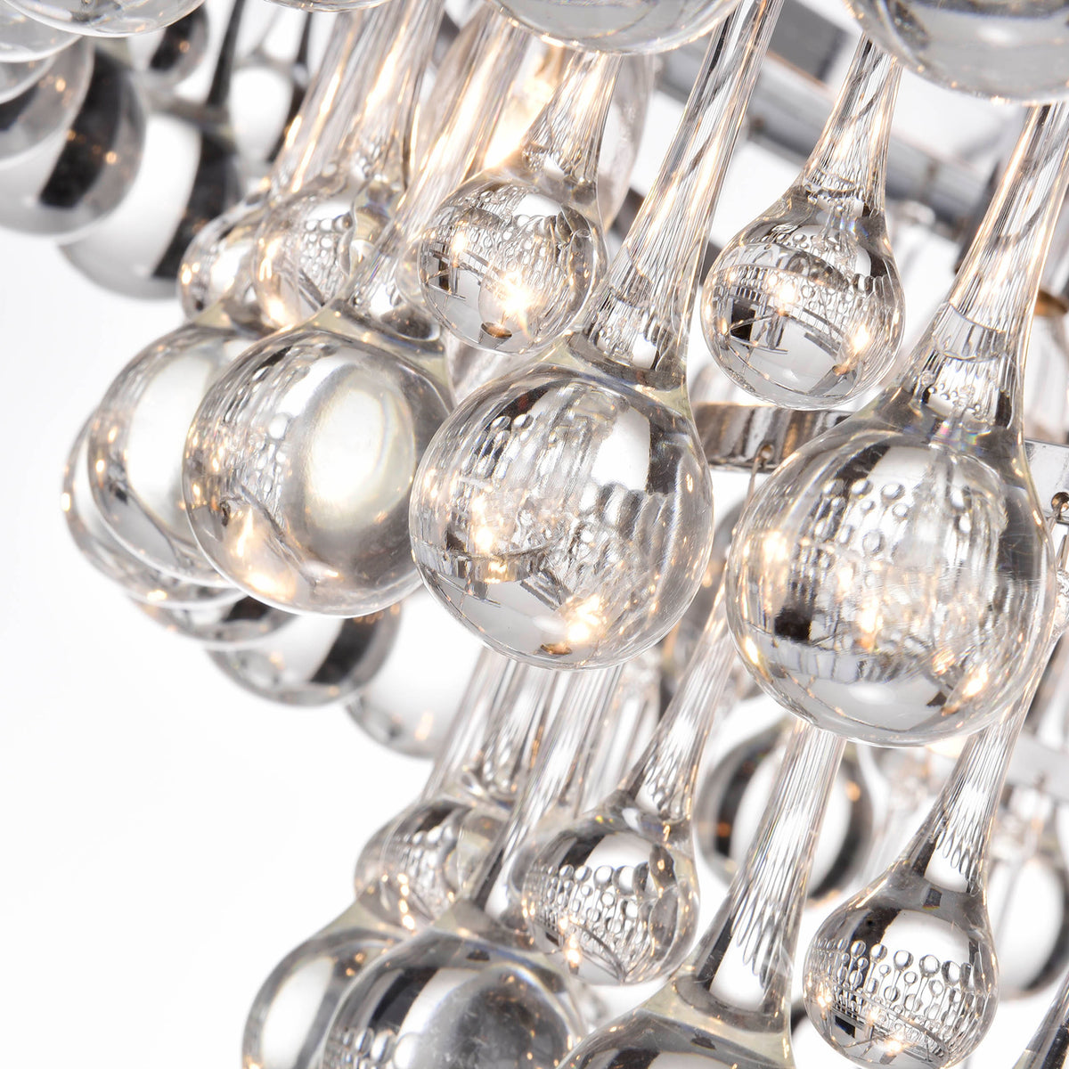 Falco 5-Light Tiered Crystal Semi-Flush Mount - Chrome