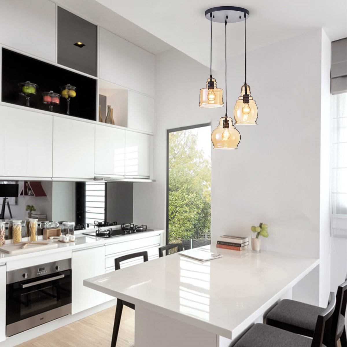 Derex 3-Light Cluster Pendant