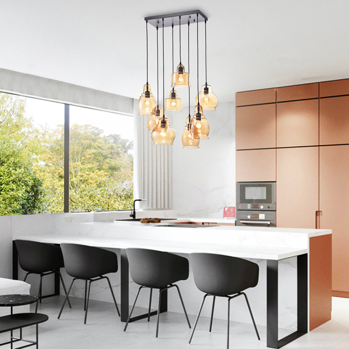 Dasan 8-Light Cluster Pendant