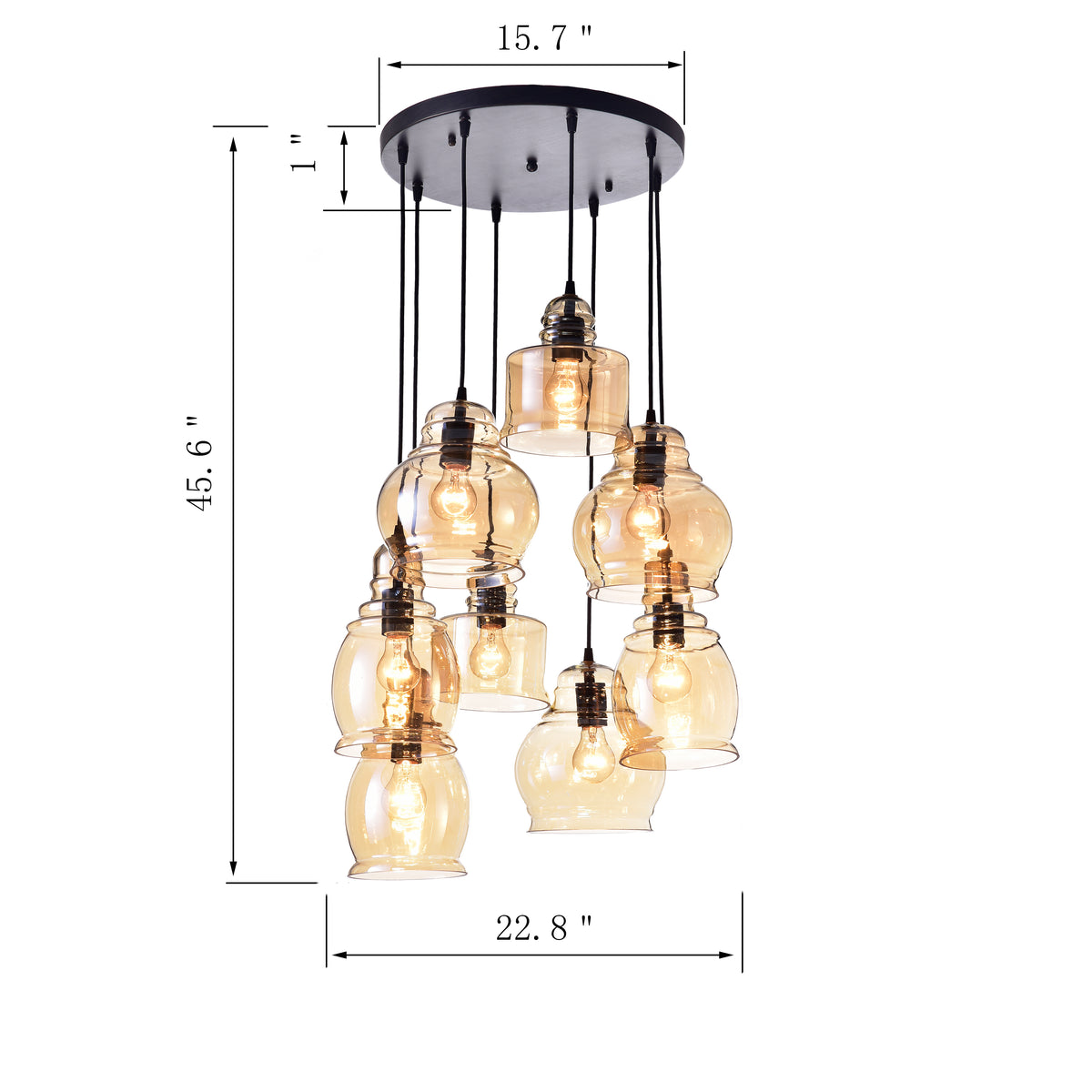 Darice 8-Light Cluster Pendant