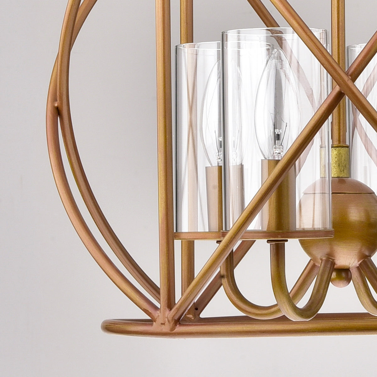 Anafis 4-Light Open Frame Schoolhouse Pendant