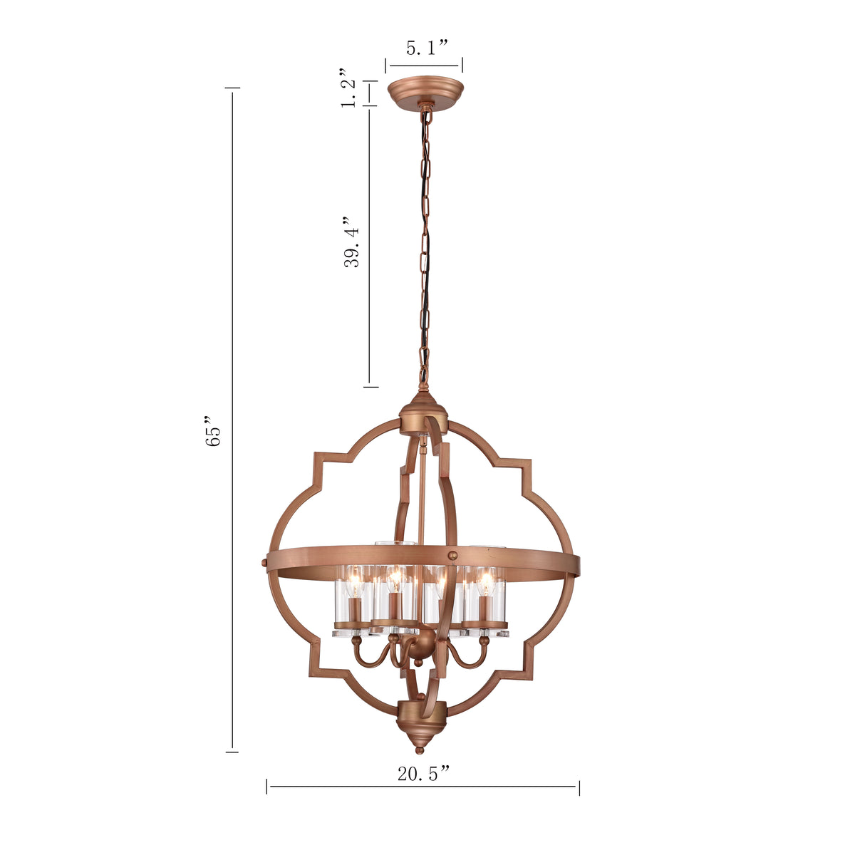 Alnus 4-Light Open Frame Globe Pendant