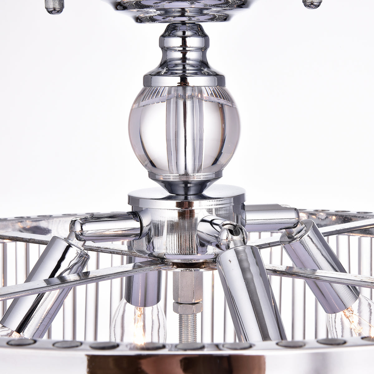 Bekka 4-Light Drum Semi-Flush Mount - Chrome