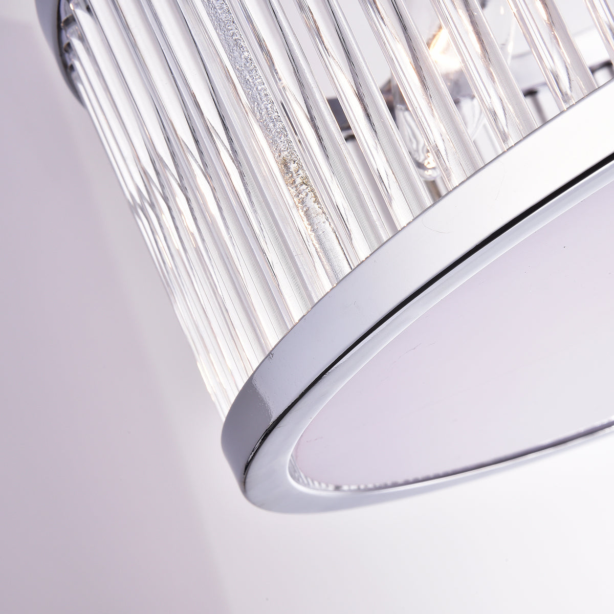 Bekka 4-Light Drum Semi-Flush Mount - Chrome