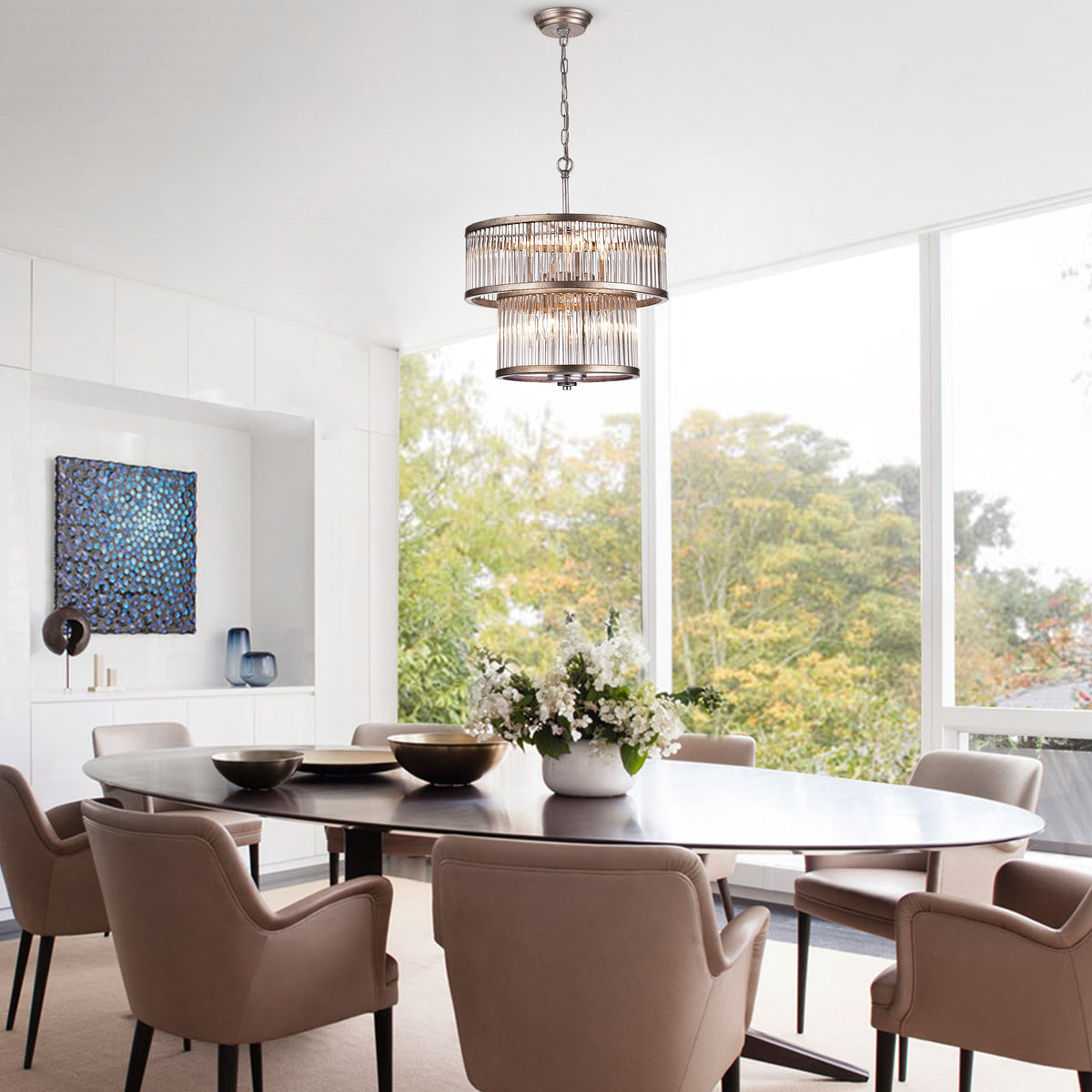 Argente 8-Light Tiered Unique / Statement Chandelier