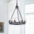 Arques 6 - Light Candle Style Wagon Wheel Chandelier