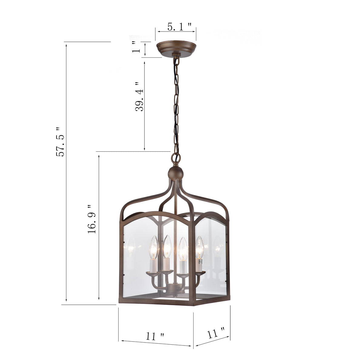 Deventer 4-Light Lantern Pendant