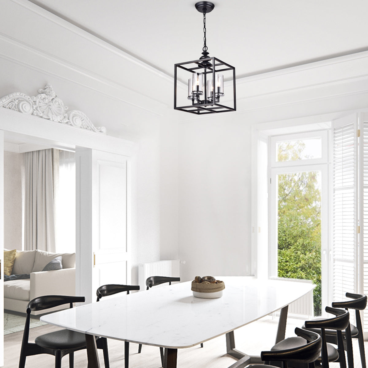 Luri 4-Light Square Lantern Pendant