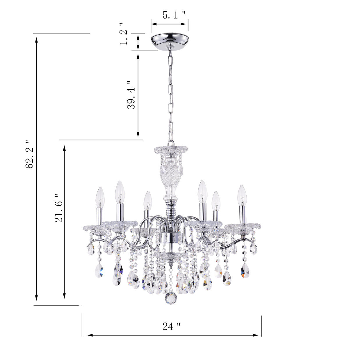 Amphiprion 6-Light Traditional Chandelier
