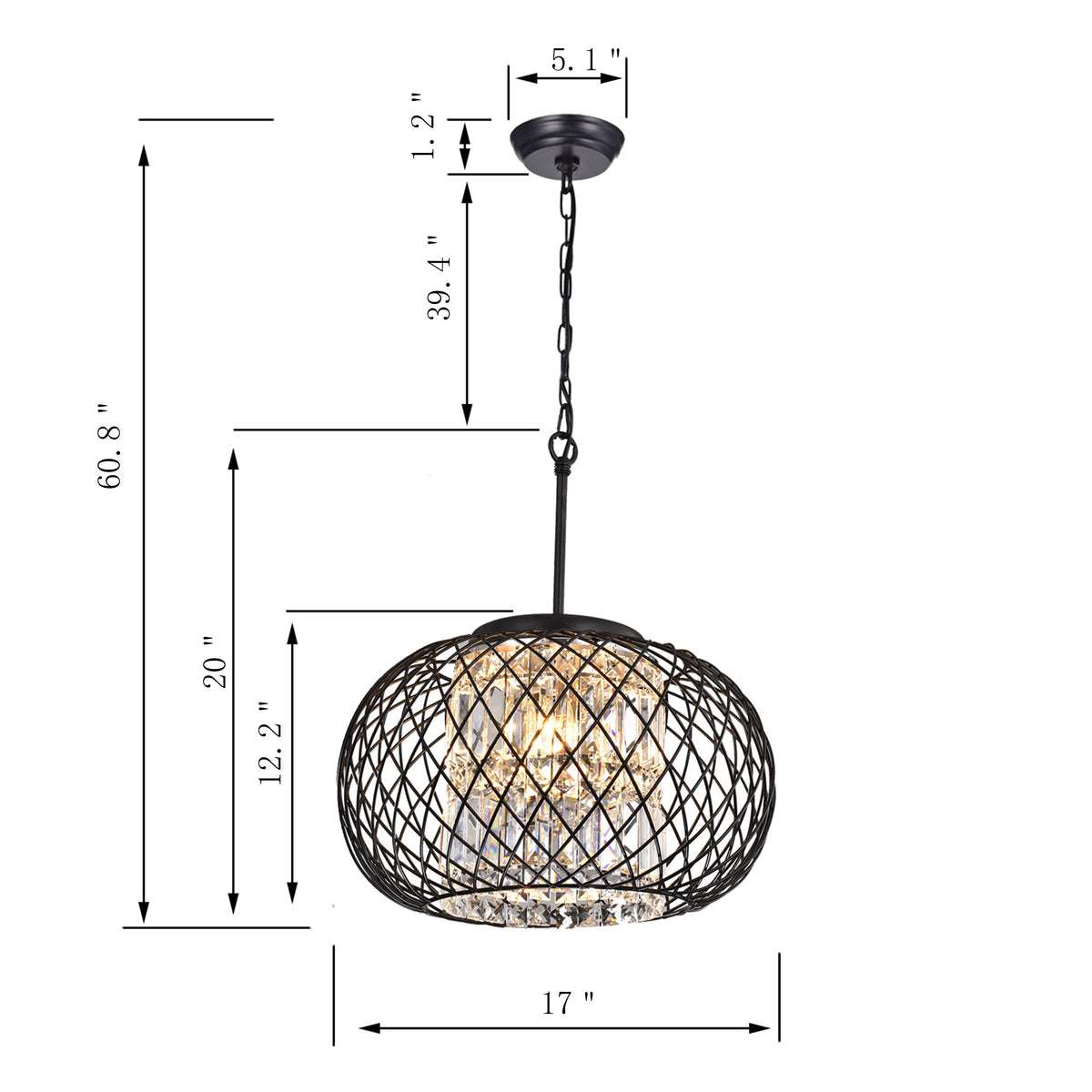 Desulo 3-Light Globe Pendant