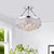 Fidan 4-Light Chandelier Style Drum Semi-Flush Mount - Chrome