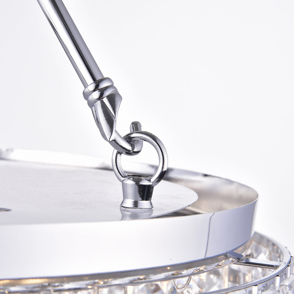 Fidan 4-Light Chandelier Style Drum Semi-Flush Mount - Chrome