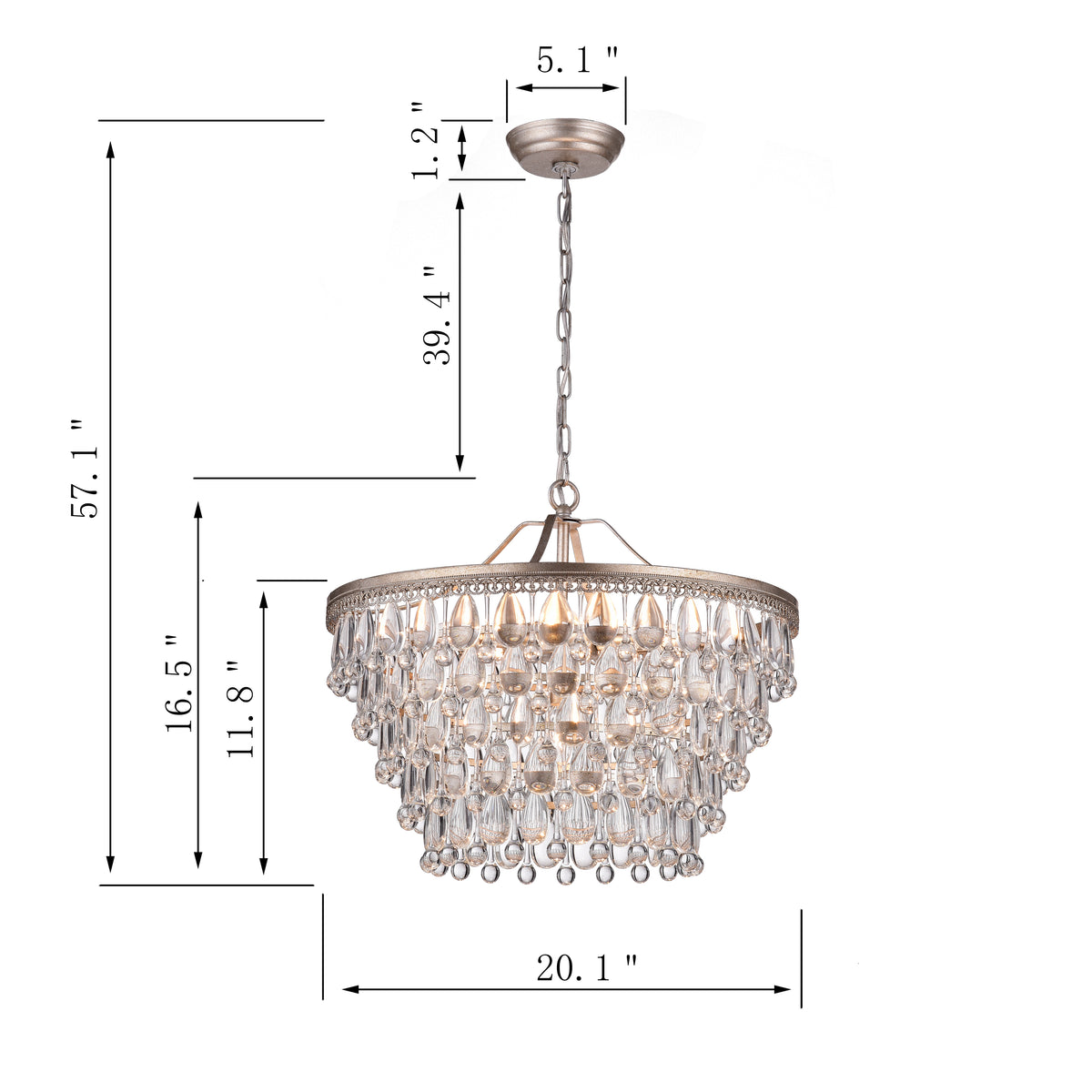 Aritzo 6-Light Tiered Chandelier