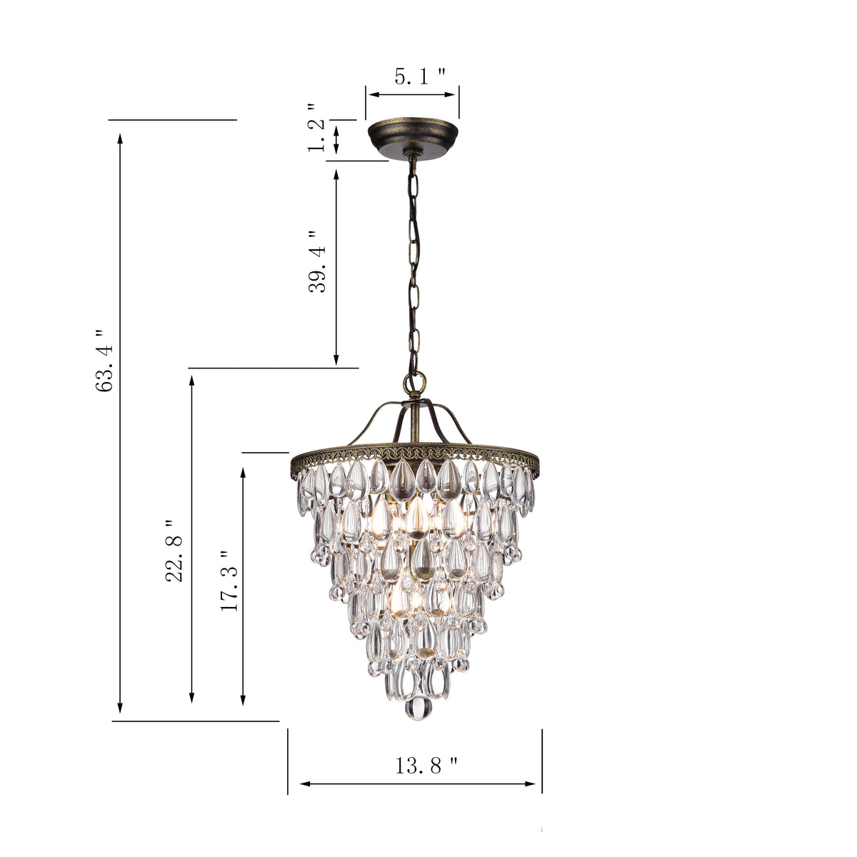 Azzana 4-Light Tiered Chandelier