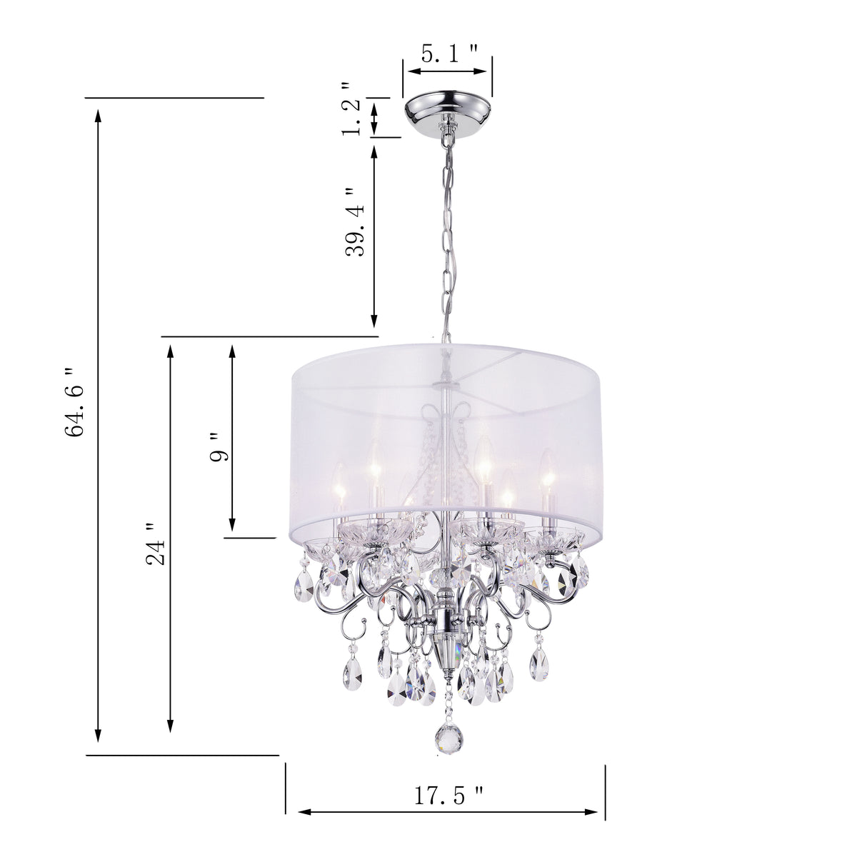 Kaelani 6-Light Candle Style Chandelier