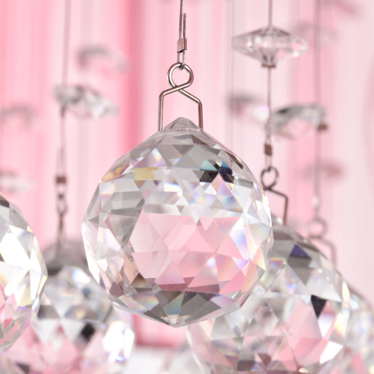 Hatiora 4-Light Drum Flush Mount with Pink Fabric Shade