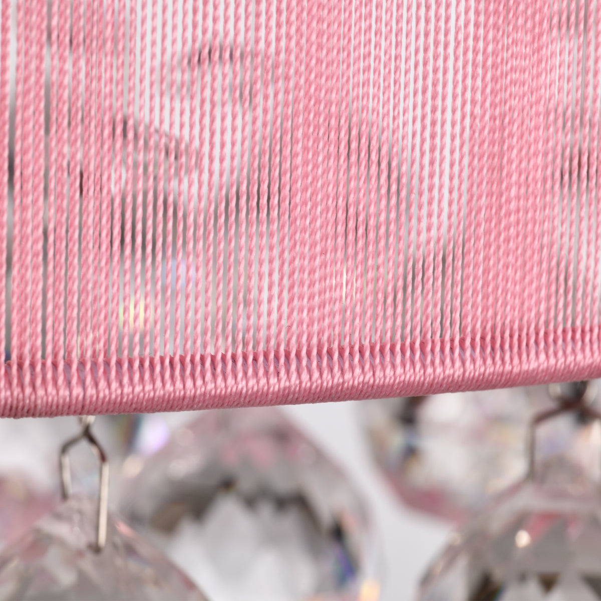 Hatiora 4-Light Drum Flush Mount with Pink Fabric Shade