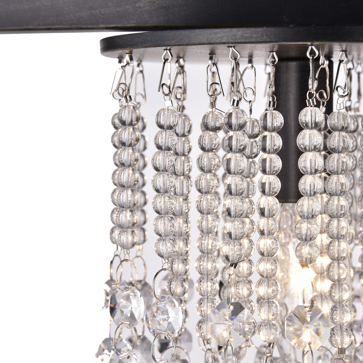 Denissa 3-Light Cluster Semi-Flush Mount - Coffee Black