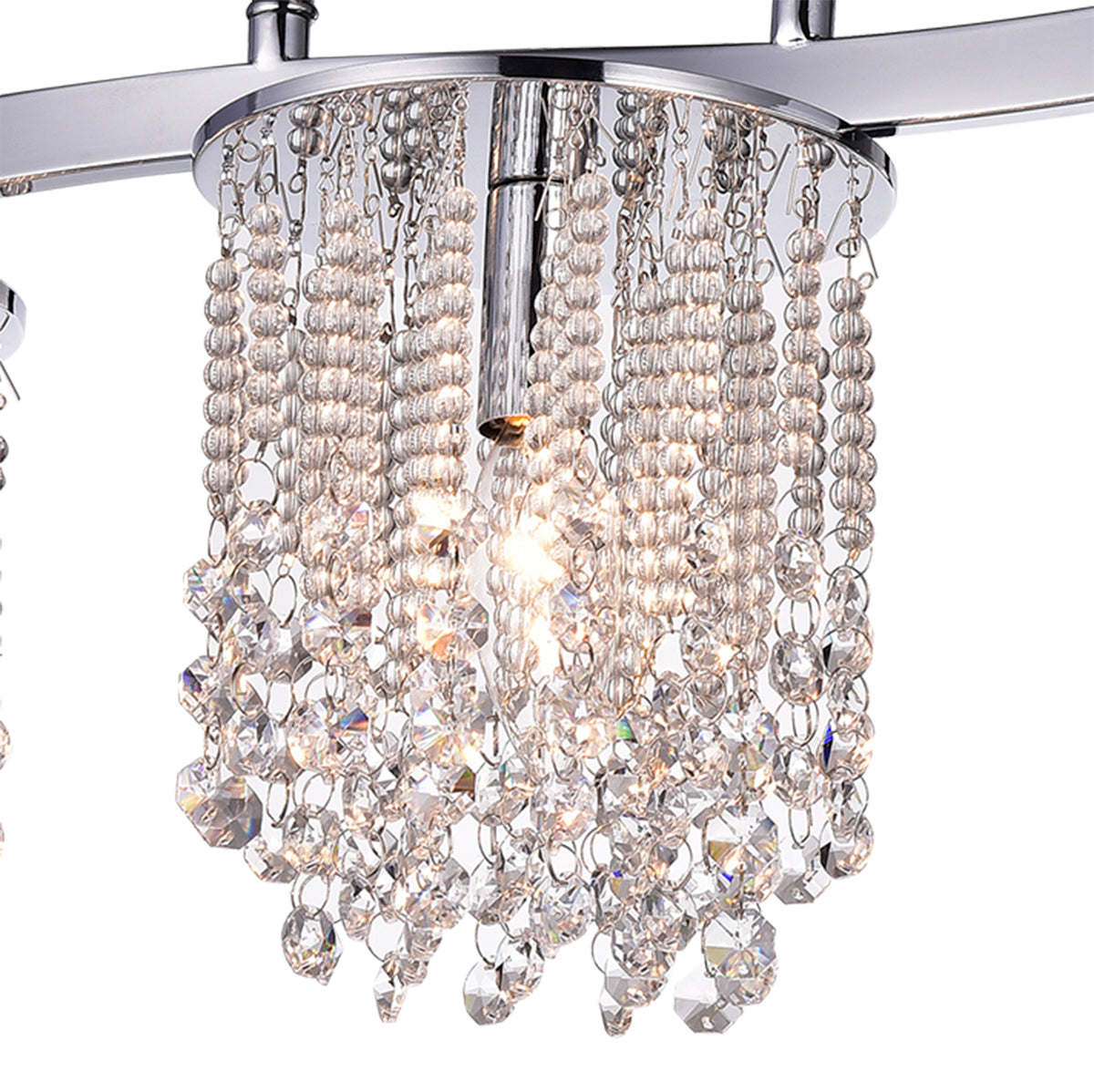 Denissa 3-Light Cluster Semi-Flush Mount - Chrome