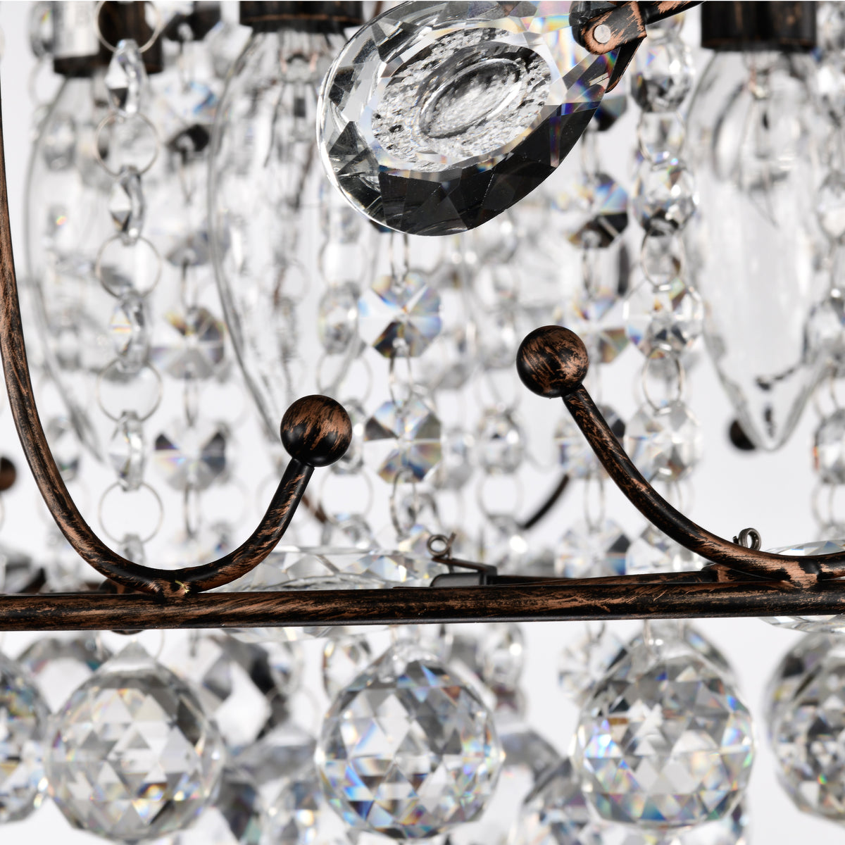 Eurema 4-Light Statement Drum Semi-Flush Mount w/ Crystal Elements - Black Brushed Bronze