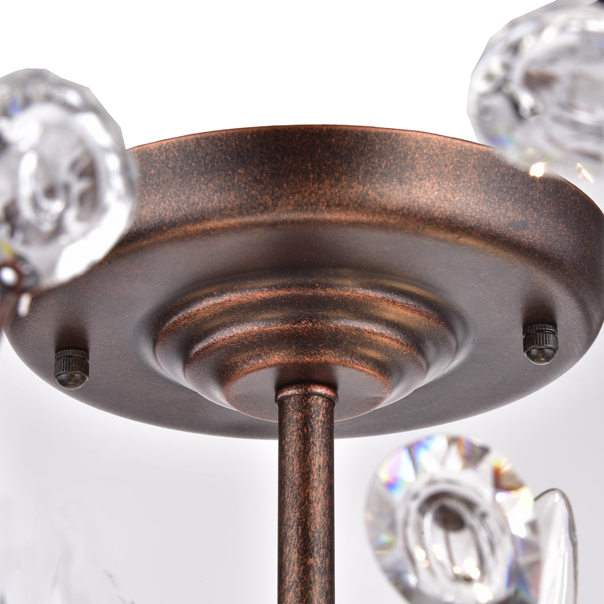 Armançon 5-Light Unique / Statement Semi-Flush Mount - Brownish Black