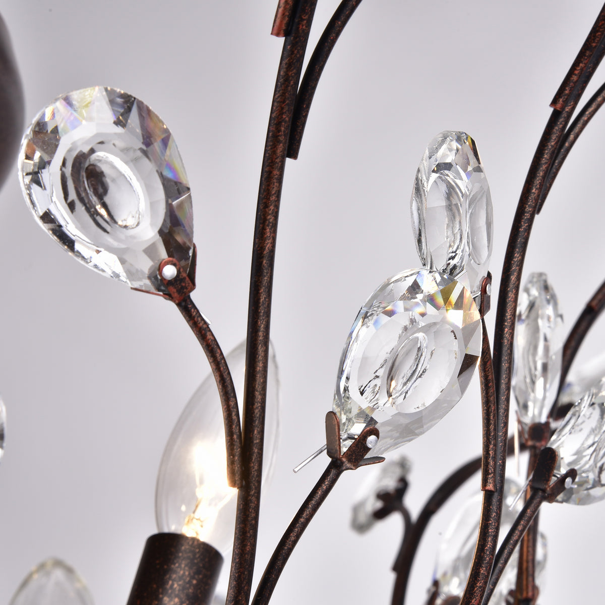 Armançon 5-Light Unique / Statement Semi-Flush Mount - Brownish Black