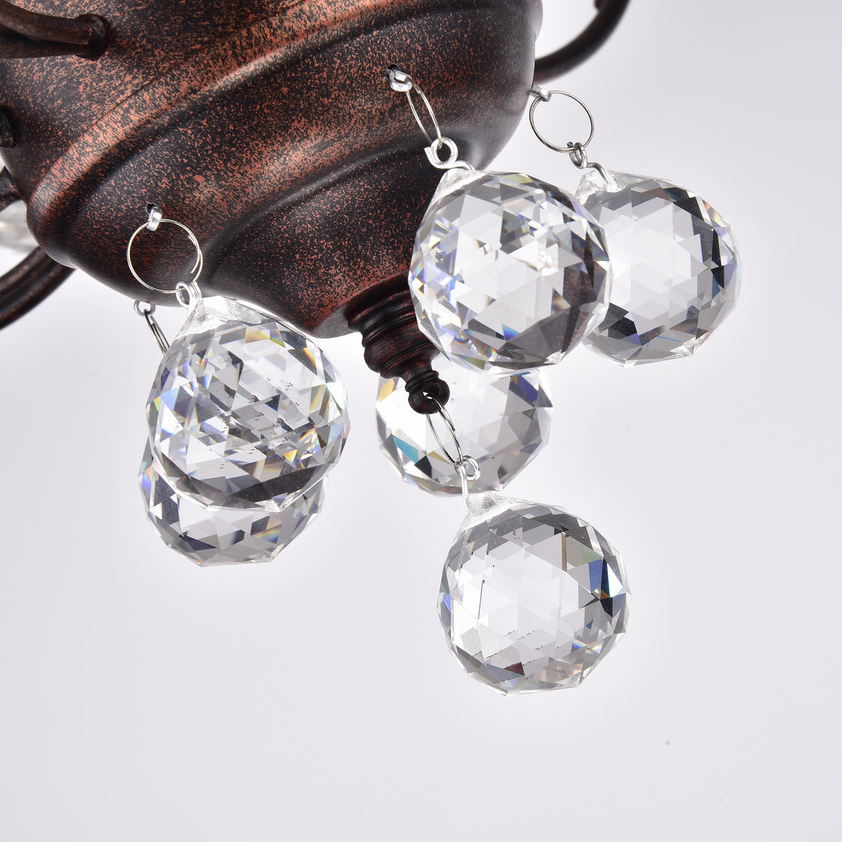 Armançon 5-Light Unique / Statement Semi-Flush Mount - Brownish Black