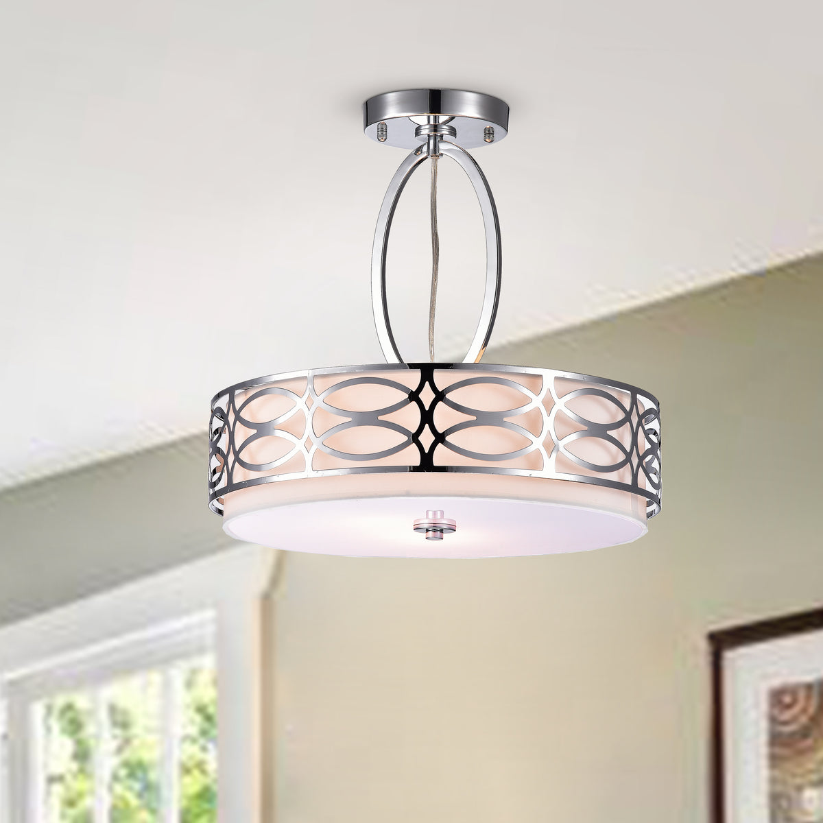 Ami 3-Light Drum Semi-Flush Mount