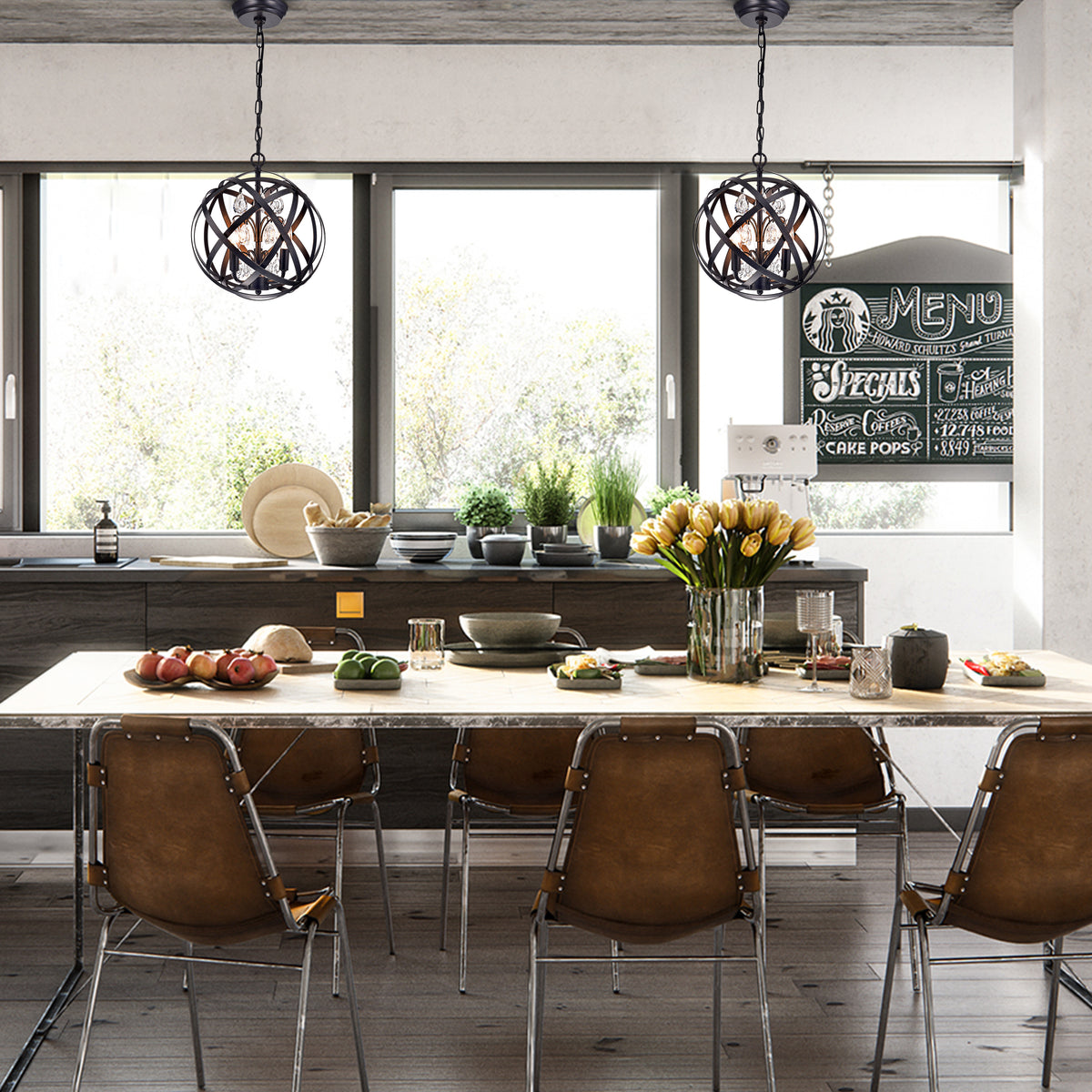 Denmoza 3-Light Globe Pendant