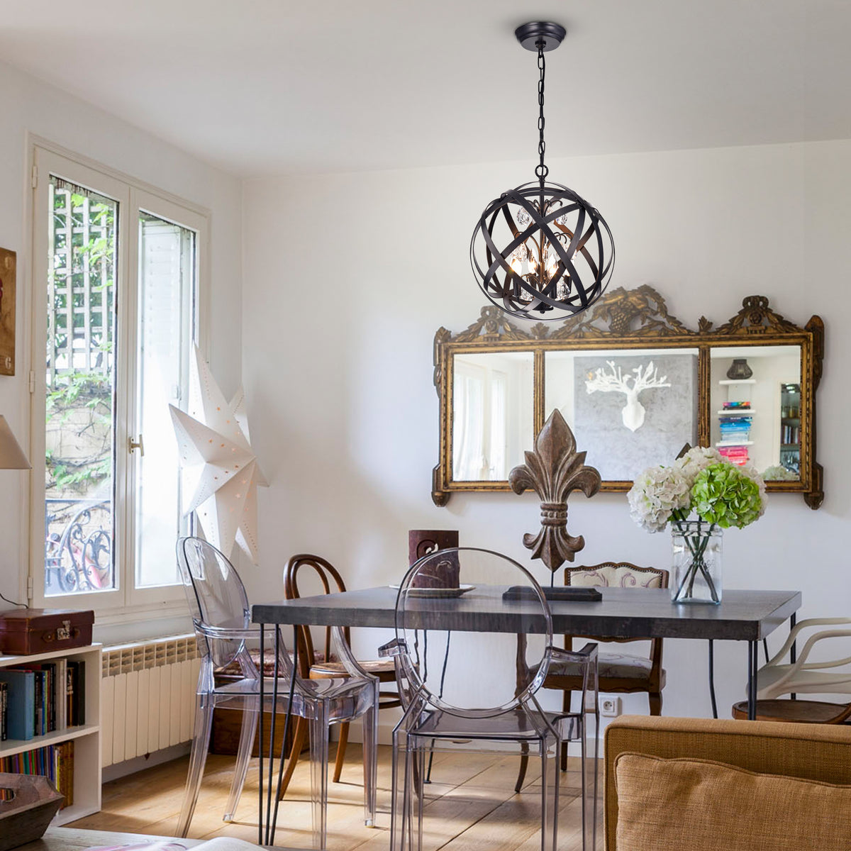 Caliste 4-Light Globe Pendant