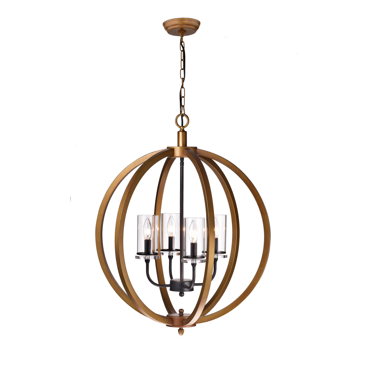 Erula 4-Light Globe Pendant - Gold