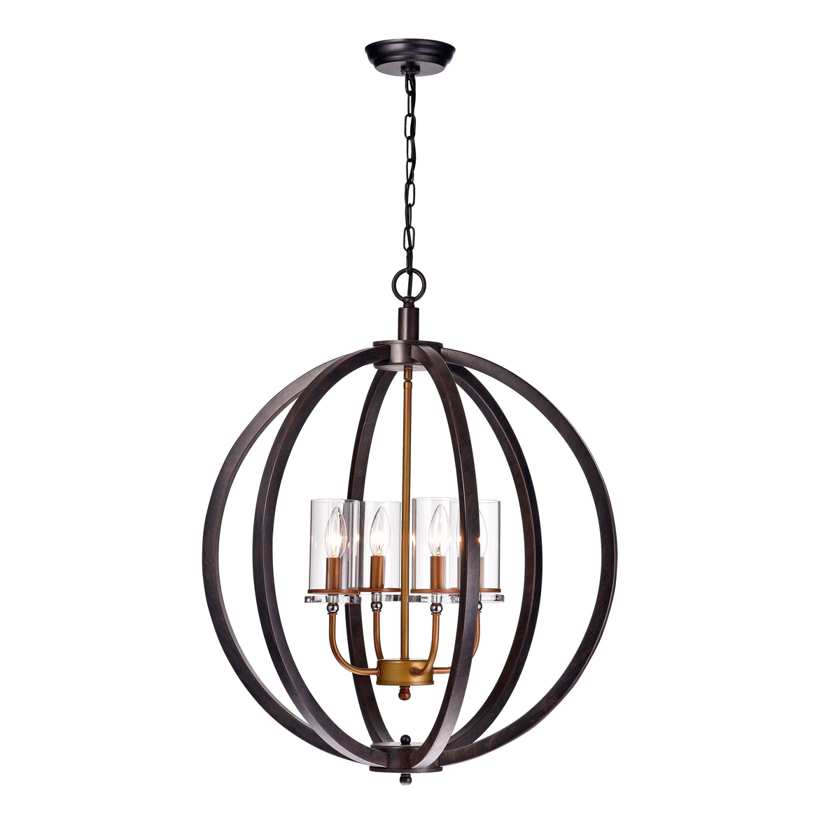 Erula 4-Light Globe Pendant - Light Black