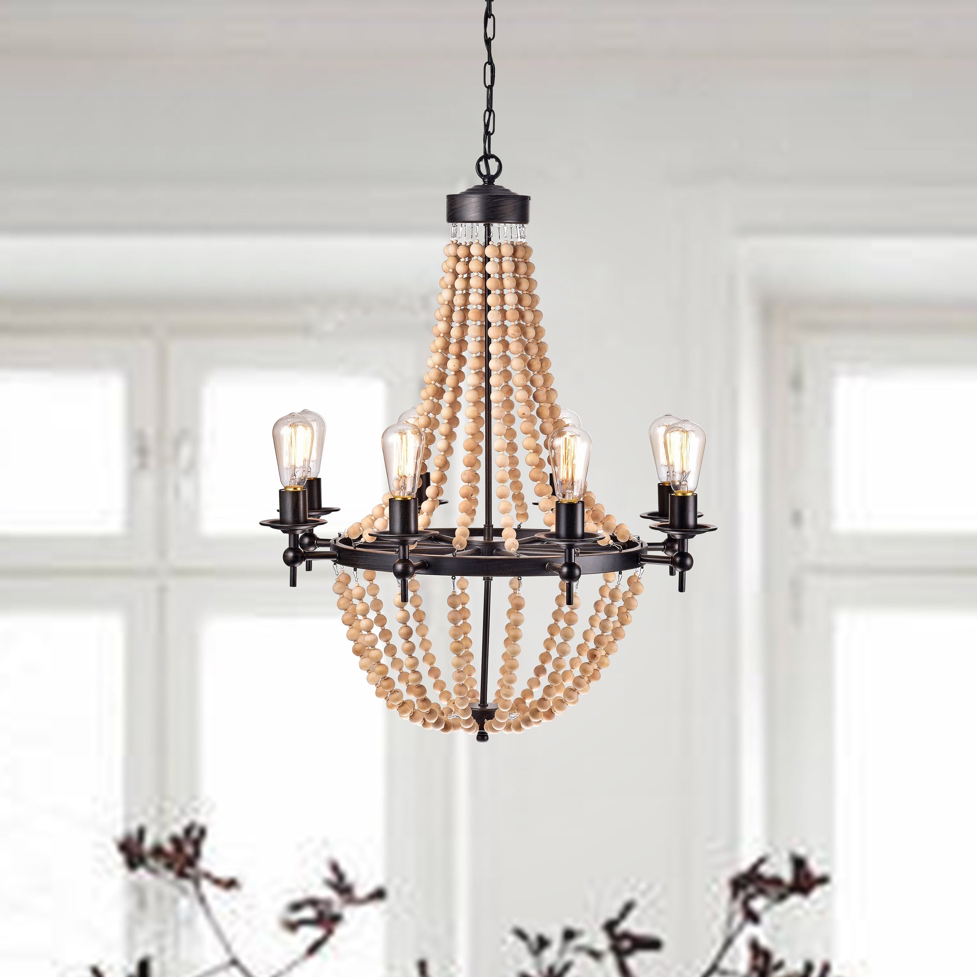 Alassa 8-Light Beaded Empire Chandelier