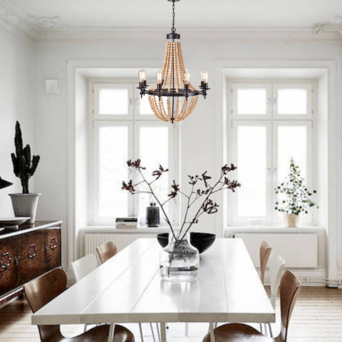 Alassa 8-Light Beaded Empire Chandelier