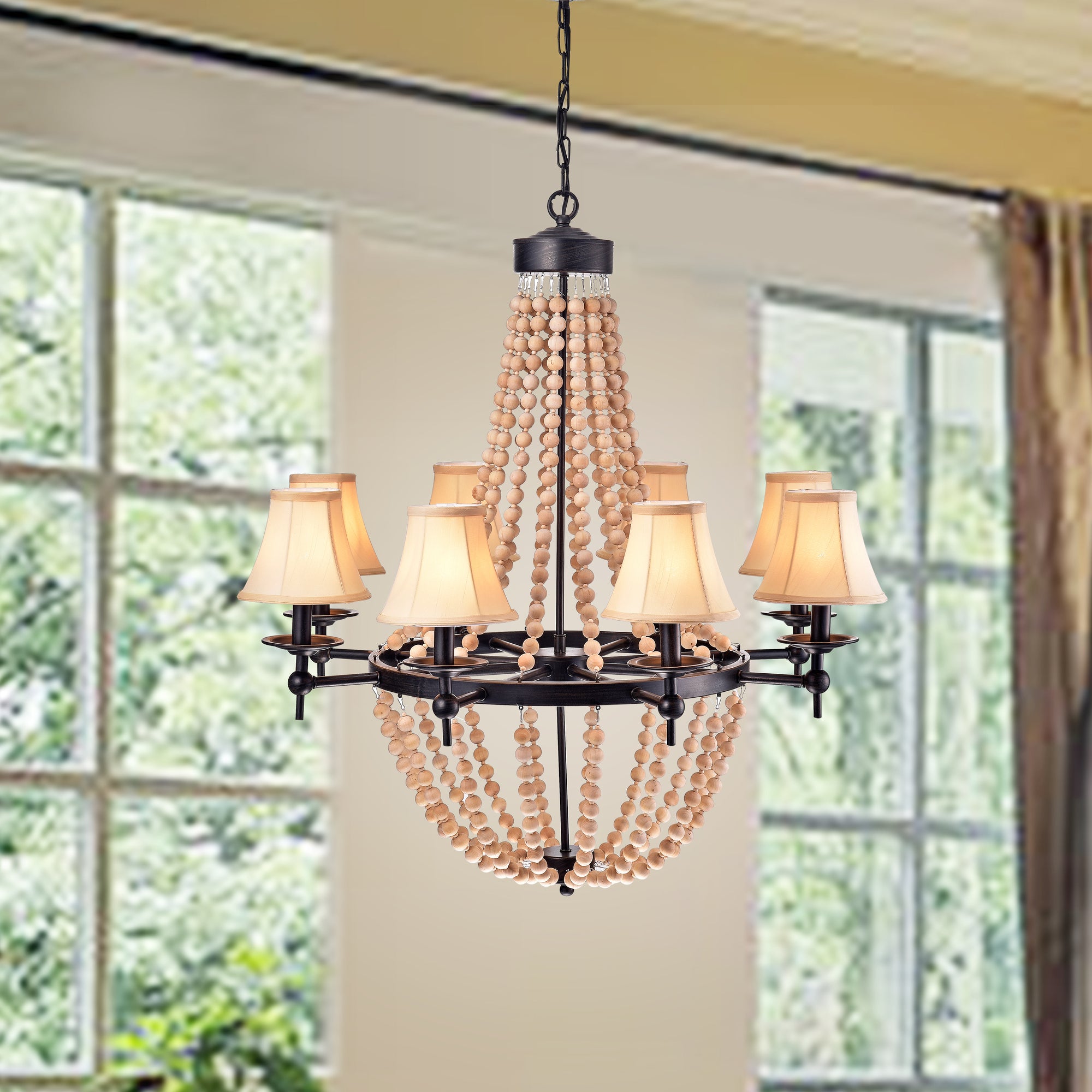 Bienna 8-Light Beaded Empire Chandelier