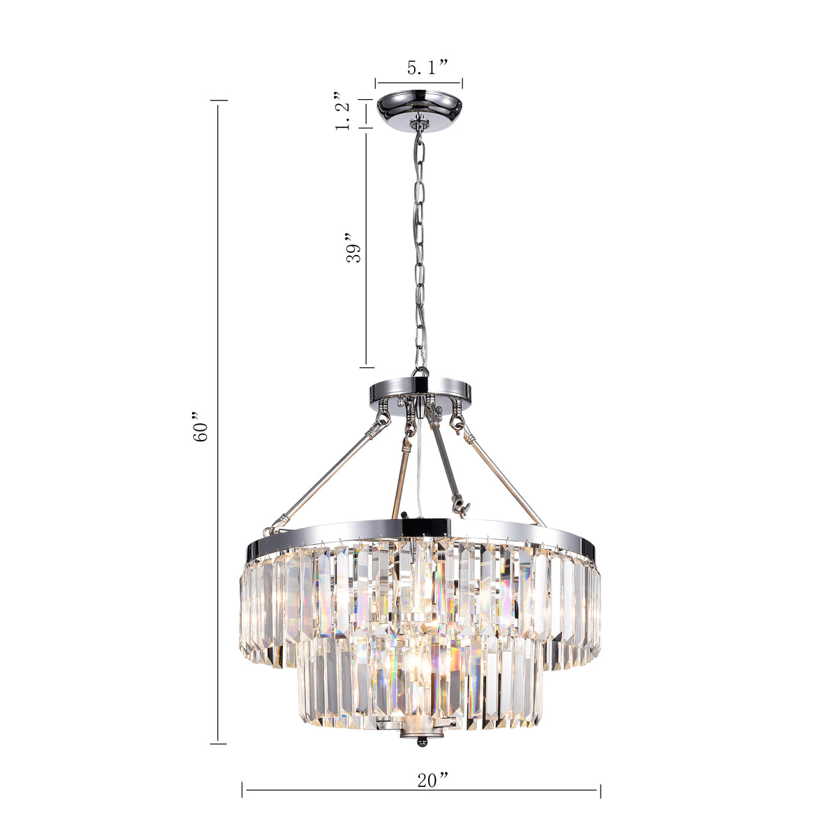 Muret 9-Light Chandelier - Chrome