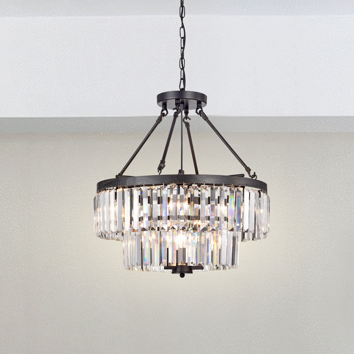 Muret 9-Light Chandelier - Black Brushed Coffee