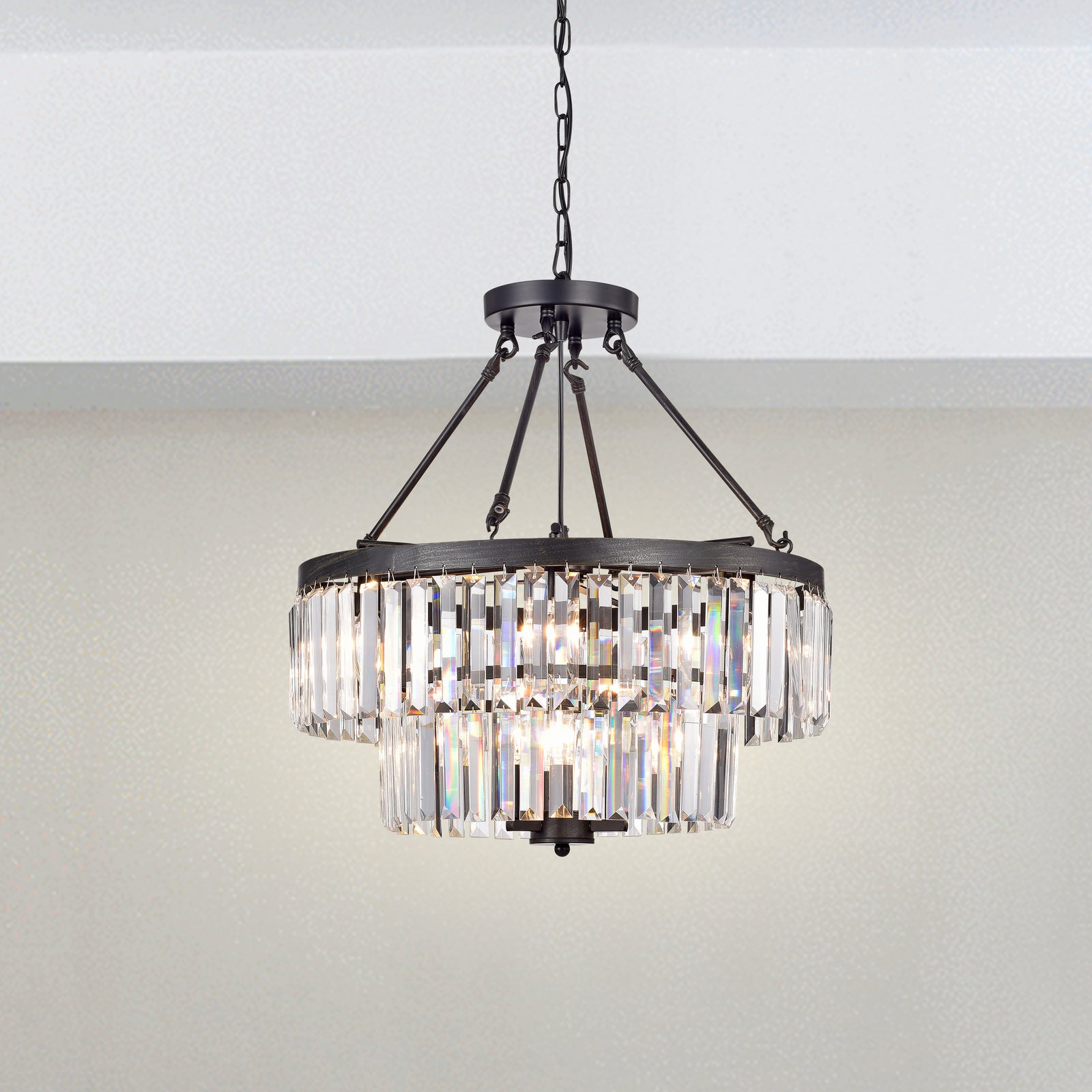 Muret 9-Light Chandelier - Black Brushed Coffee