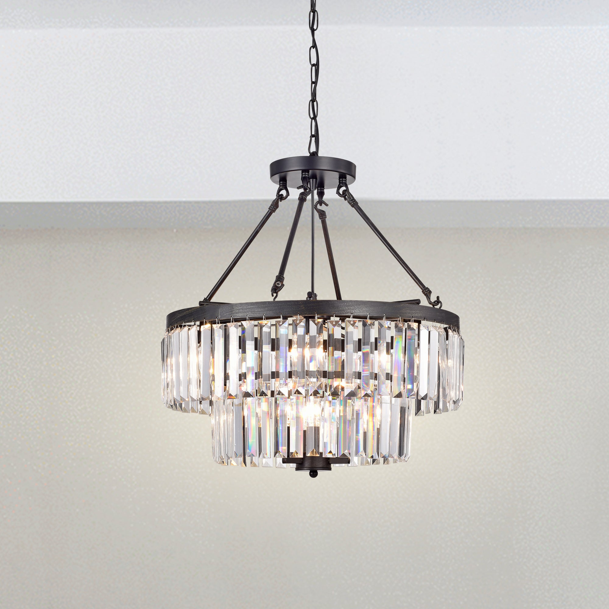 Muret 9-Light Chandelier - Black Brushed Coffee