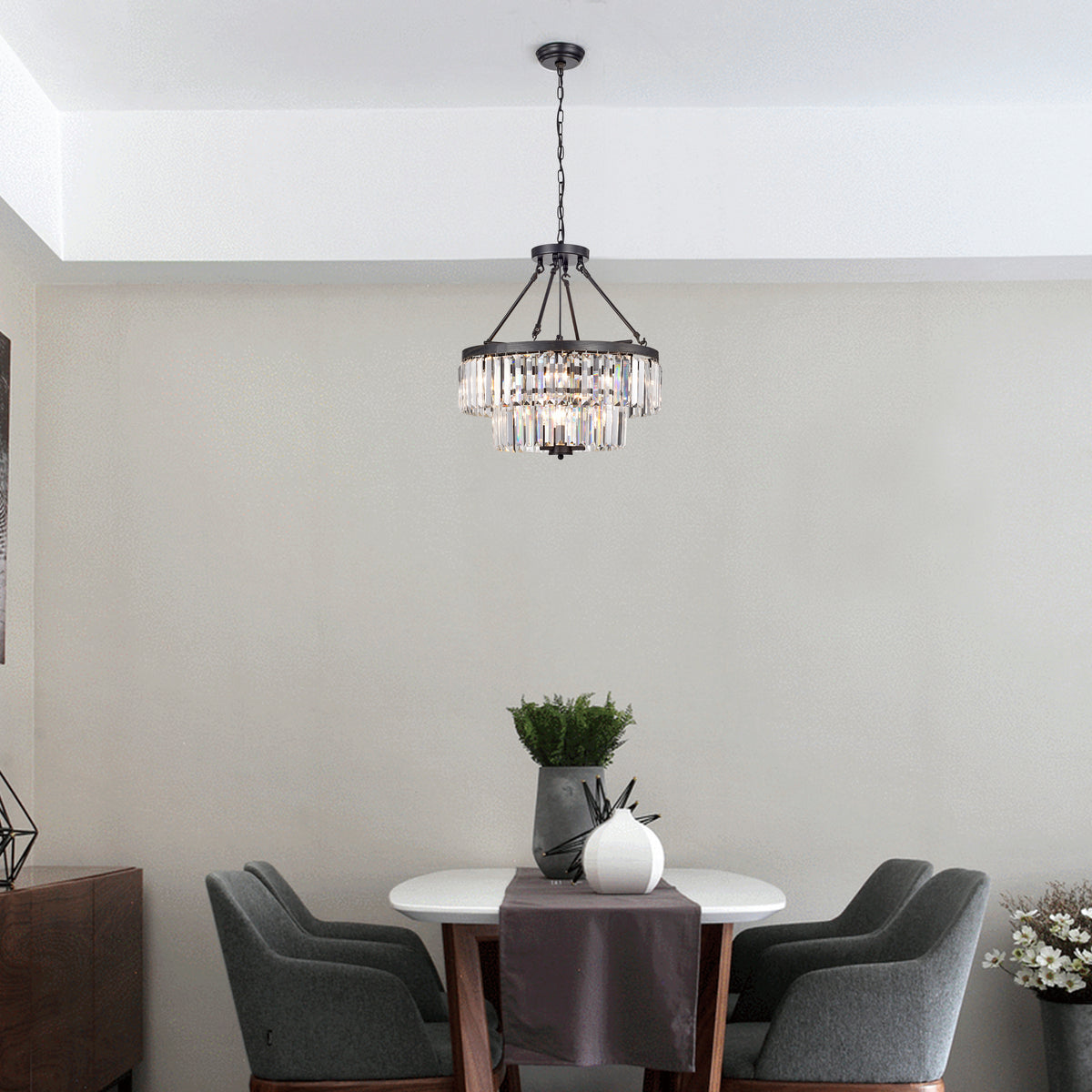 Muret 9-Light Chandelier - Black Brushed Coffee