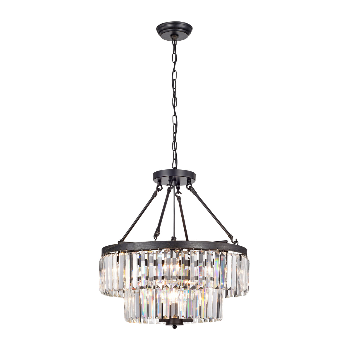 Muret 9-Light Chandelier - Black Brushed Coffee