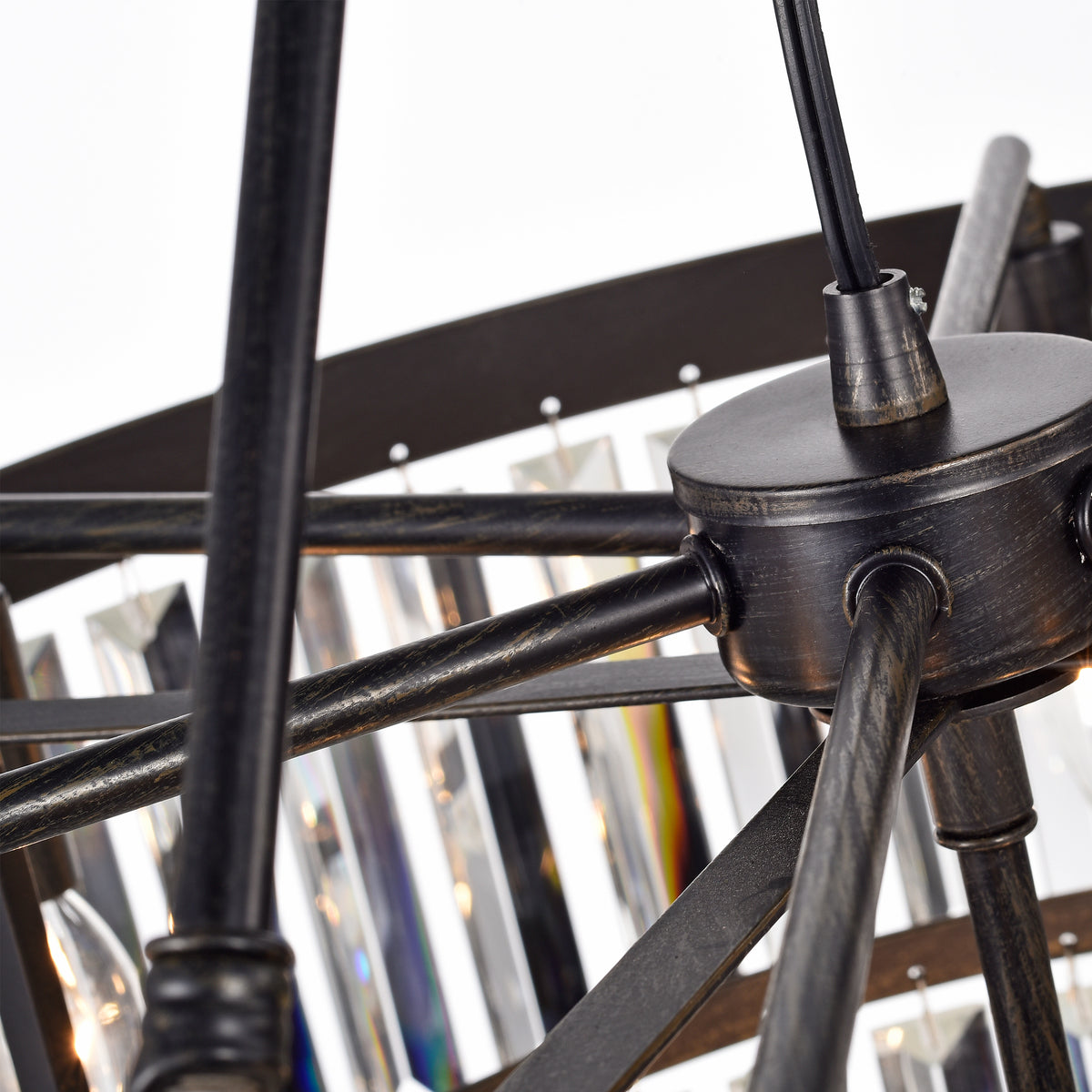 Muret 9-Light Chandelier - Black Brushed Coffee