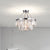 Lotos 9-Light Crystal Semi Flush Mount - Chrome