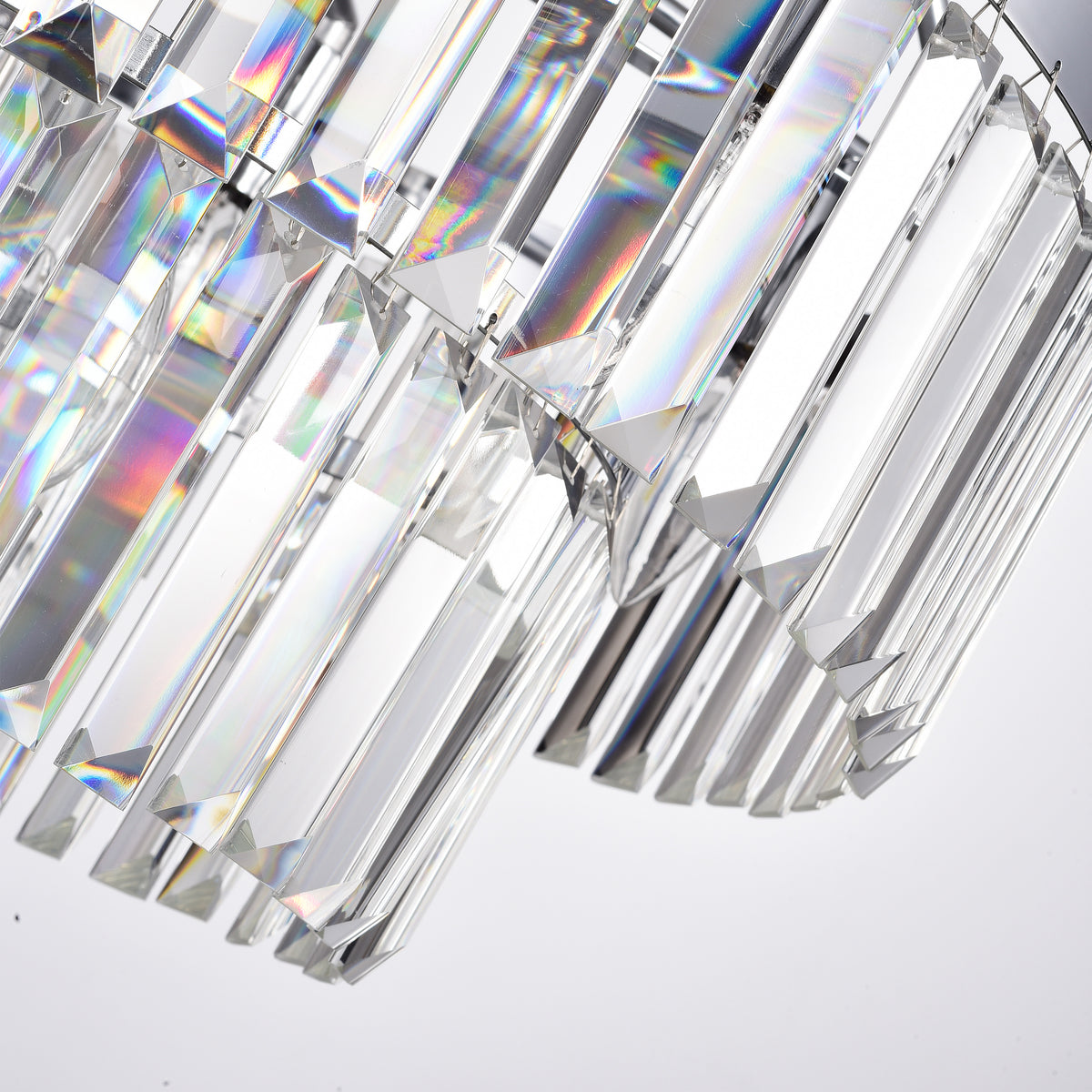 Lotos 9-Light Crystal Semi Flush Mount - Chrome