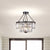 Lotos 9-Light Crystal Semi Flush Mount - Black Brushed Coffee